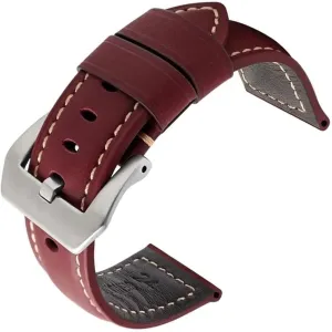Vintage Genuine Leather Watchbands for Men Cowhide Watch Strap with Stainless Steel Buckle Watch Accessories Band