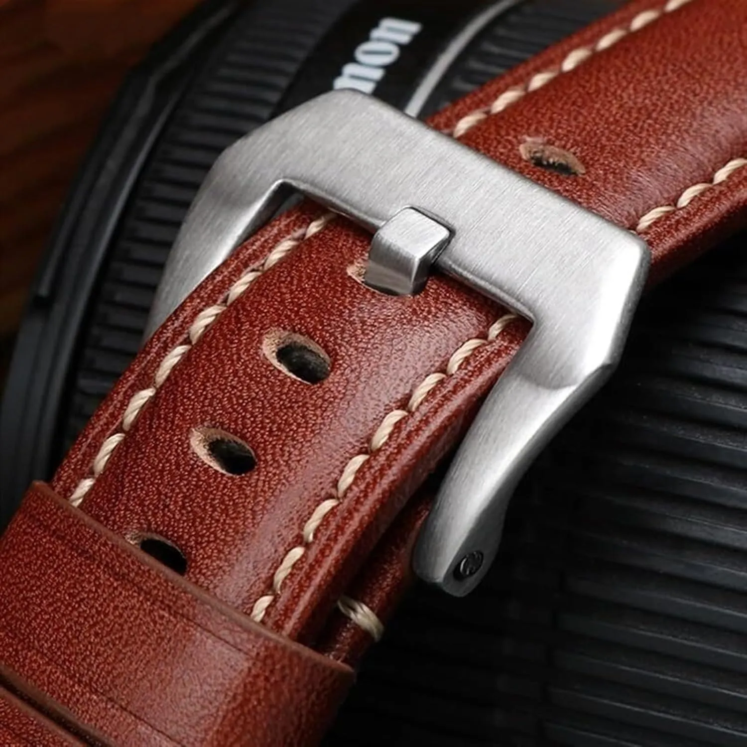 Vintage Genuine Leather Watchbands for Men Cowhide Watch Strap with Stainless Steel Buckle Watch Accessories Band