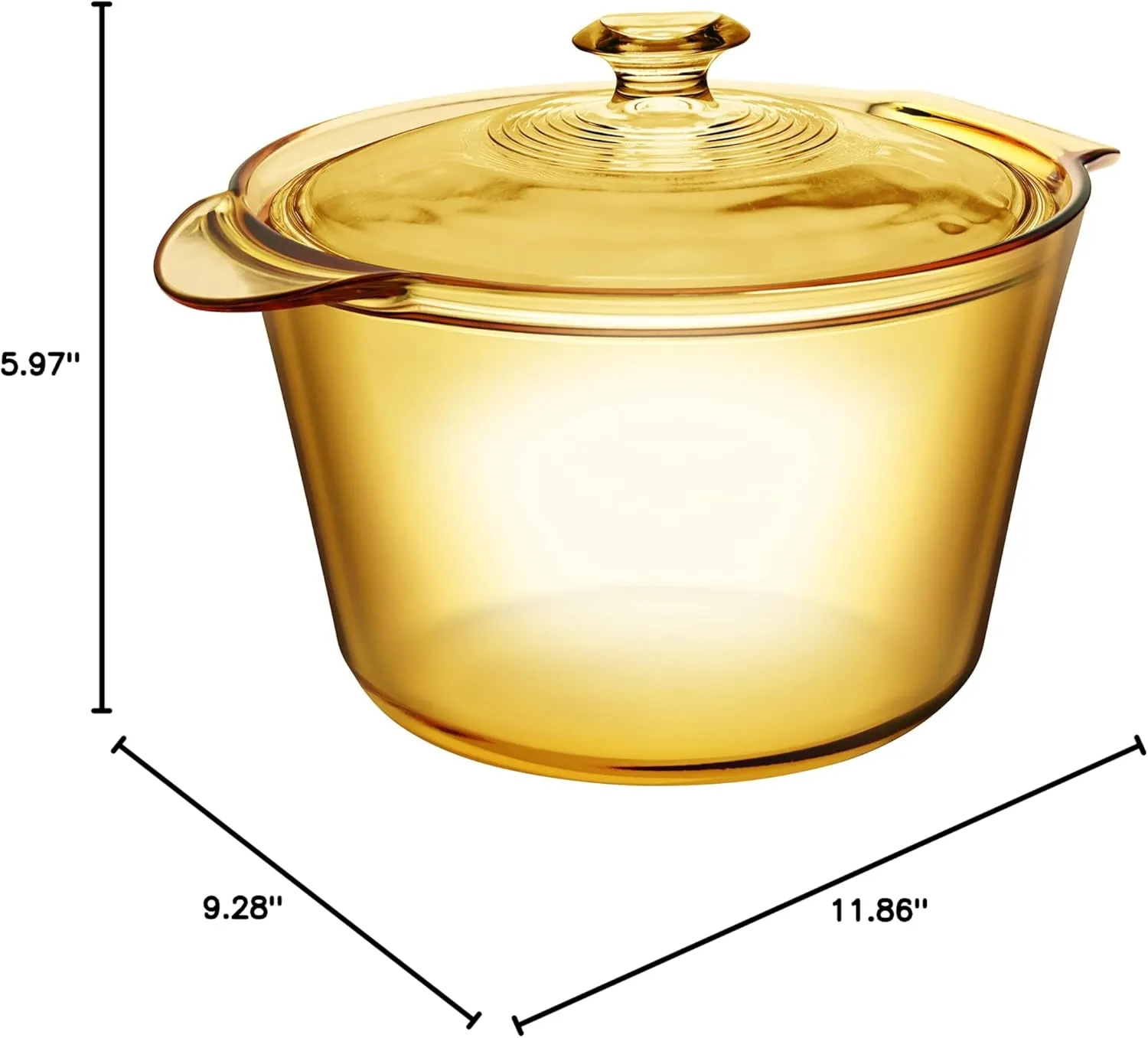 Visions 3.8 LitrePyroceram Flair Cookpot with Glass Cover, Brown