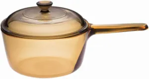 VISIONS Heat-Resistant Glass Saucepan with Lid, 1.5L