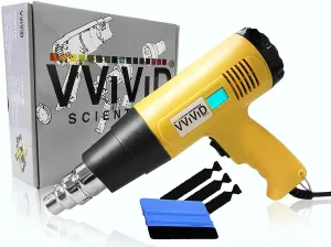 VViViD Professional Heat Gun Automotive Vinyl Wrap Tool Including Precision Nozzle and 3M Toolkit (Incl. Digital readout, Nozzle & Toolkit)
