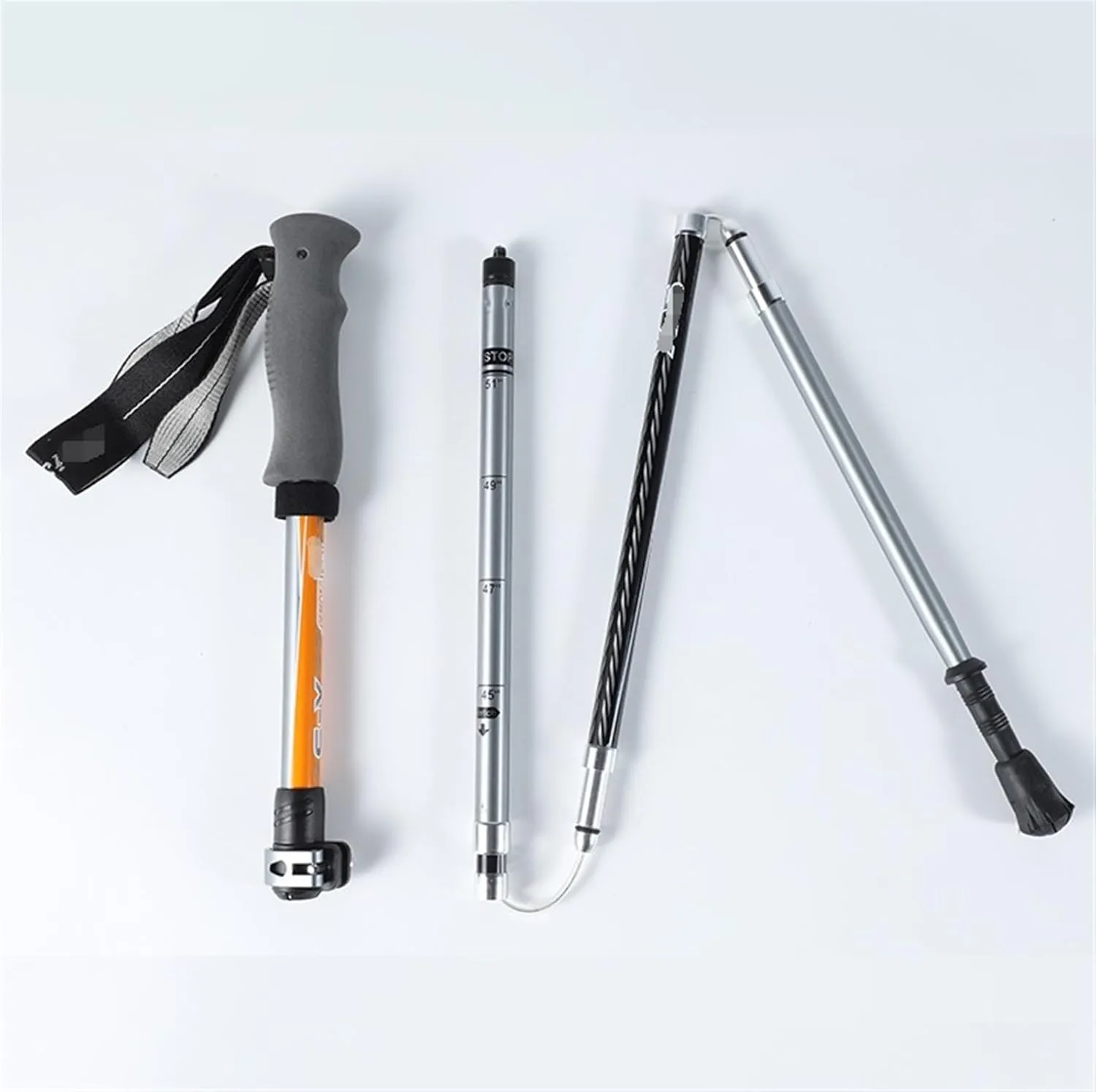 Walking Stick Hiking Poles Adjustable Trekking Poles Hiking Walking Sticks Ultralight Aluminum Alloy for Backpacking Hiking Gear Trekking Poles, 115-130cm