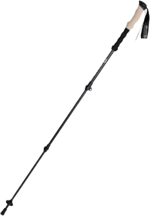 Walking Stick Hiking Poles Hiking Walking Sticks Carbon Fiber Trekking Pole Camping Walking Pole Telescopic Hiking Gear Trekking Poles, 64-134cm, Black
