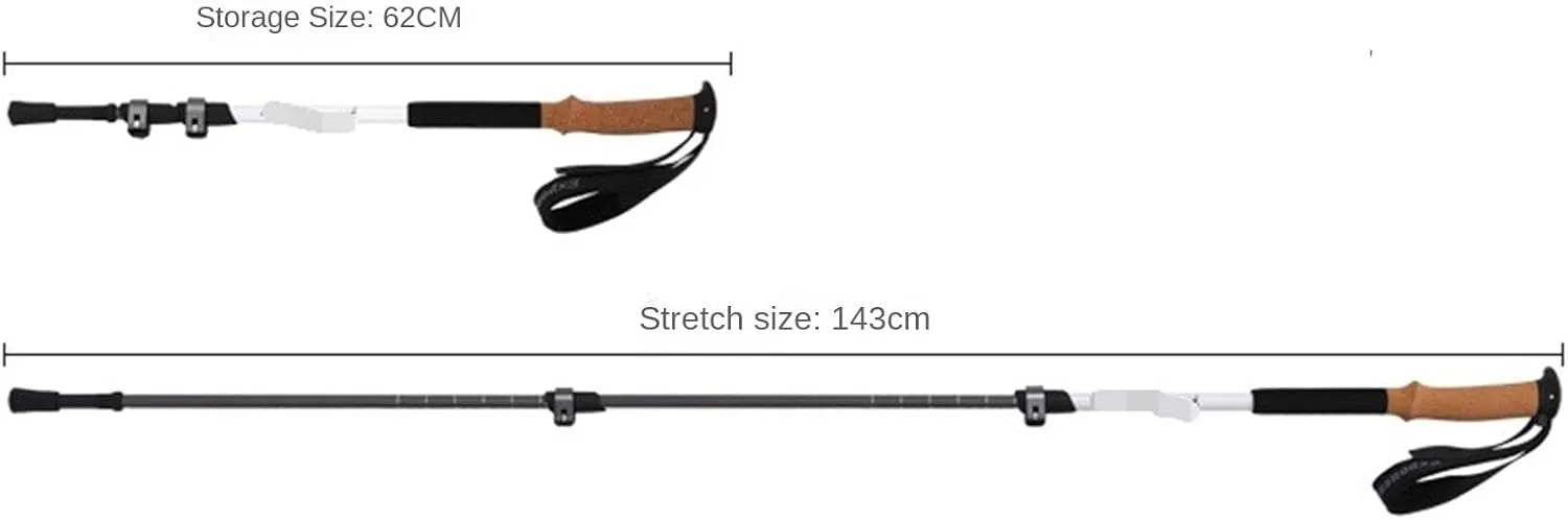 Walking Stick Hiking Poles Ultralight Aluminum Trekking Poles Lightweight Sticks for Hiking Camping Mountaining Hiking Gear Trekking Poles, 143cm