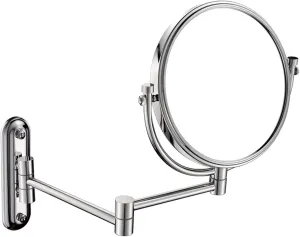 Wall Mounted Makeup Mirrors, 8 Inch Double Sided Vanity Mirrors with Magnifying, Bathroom Extendable 360° Swivel Cosmetic Mirrors,Chrome,3X (Color : Chrome, Size : 10X)
