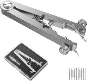 Watch Spring Bar Tweezer Tool Set with Durable 10 Tips Pins, 6825 Spring Bar Plier Tool for Watch Wrist Bands Strap Removal Repair Fix Kit