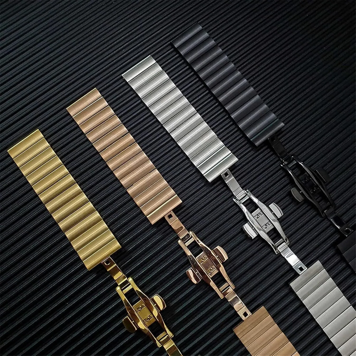 Watch Strap 22mm 20mm Bandwidth Metal Stainless Steel Strap 4 Color Bracelets Replaceable Strap Accessories