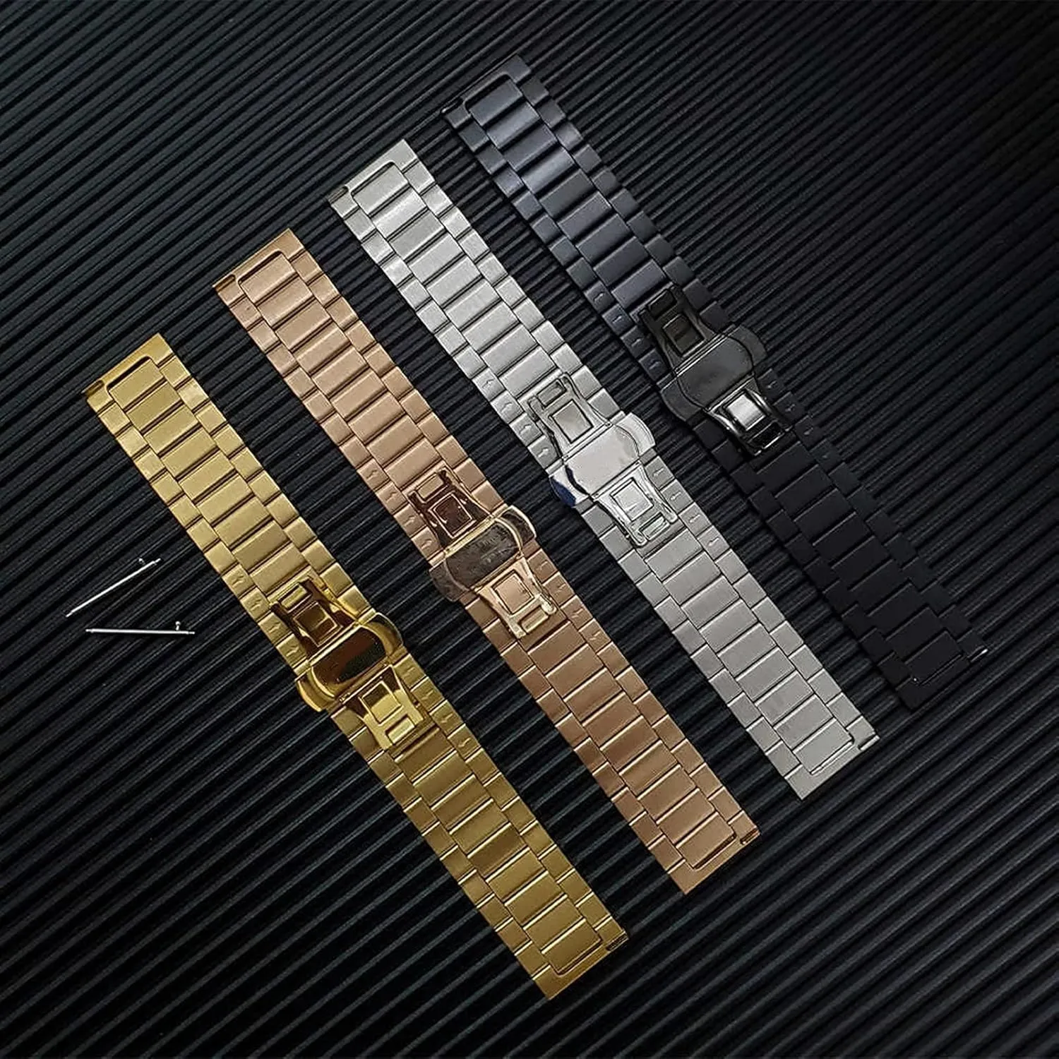 Watch Strap 22mm 20mm Bandwidth Metal Stainless Steel Strap 4 Color Bracelets Replaceable Strap Accessories