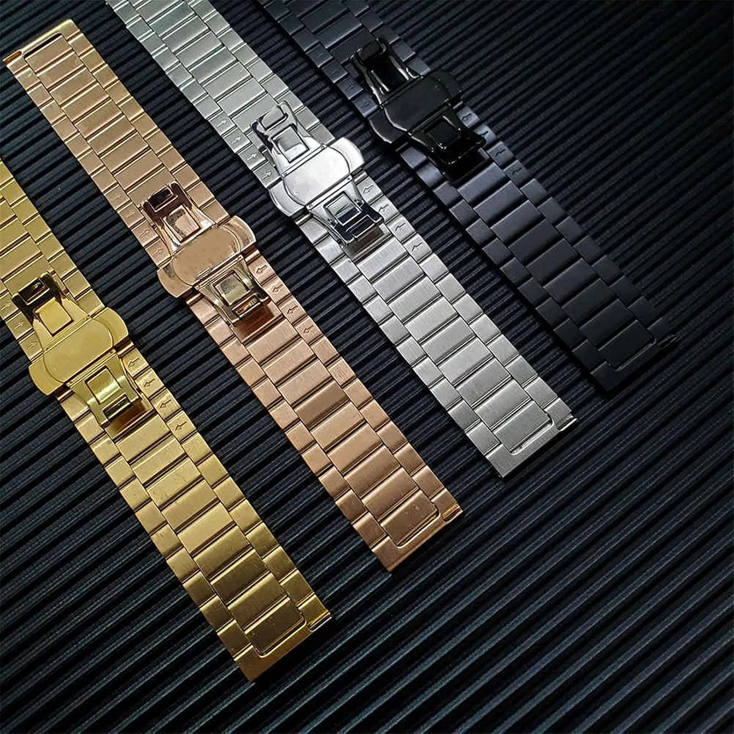 Watch Strap 22mm 20mm Bandwidth Metal Stainless Steel Strap 4 Color Bracelets Replaceable Strap Accessories