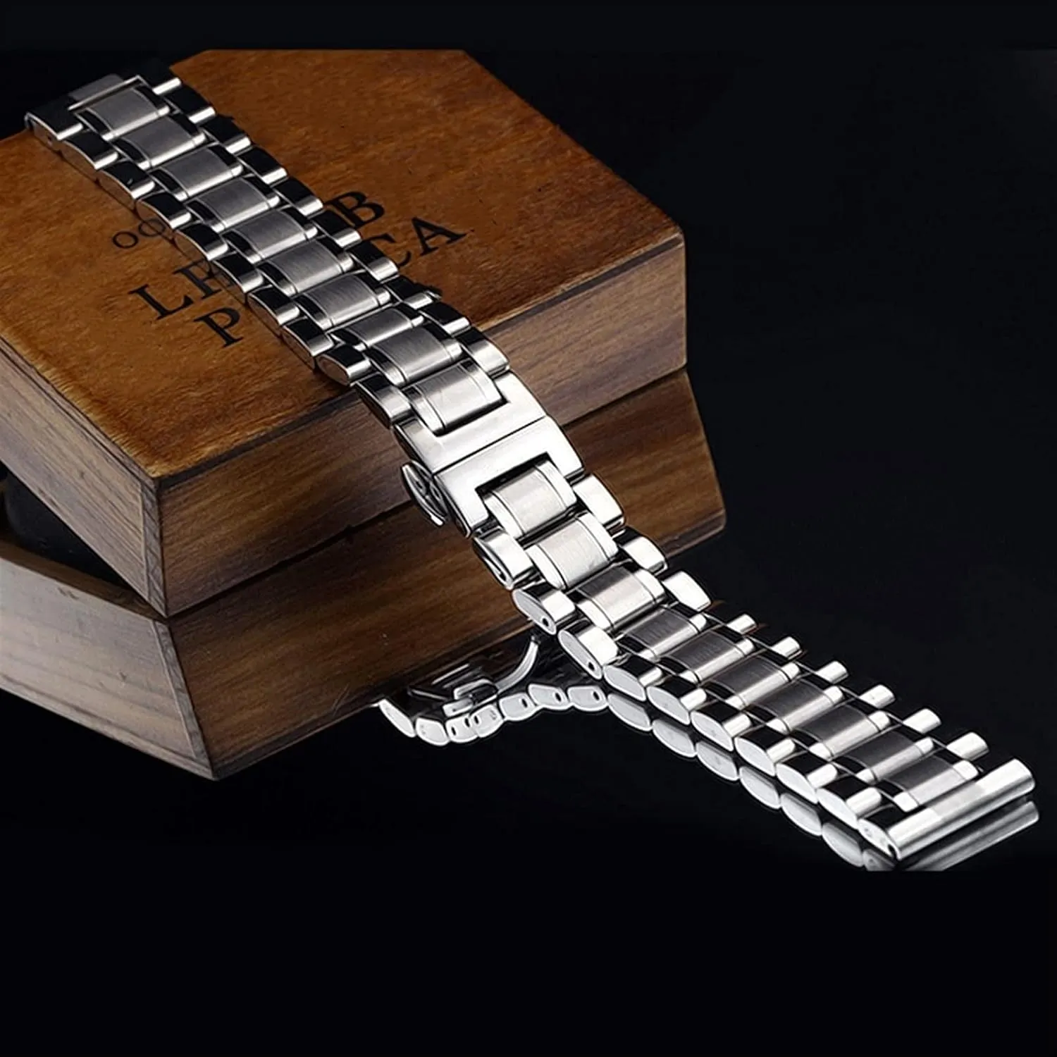 Watch Strap Metal Solid Stainless Steel Strap Compatible with 18MM -28mm Quick Release Men's Replacement Bracelet