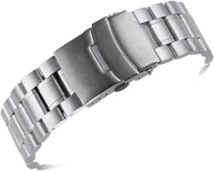 Watch Strap Stainless Steel Bracelet 18mm 20mm 22mm Bracelet for Men and Women, Folding Buckle, Solid Metal Bracelet (Band Color : Silver, Band Width: 20mm)