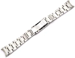 Watchband watch straps suitable for 20 21mm silver brushed 316l solid stainless steel watch band belt strap bracelets for gmt