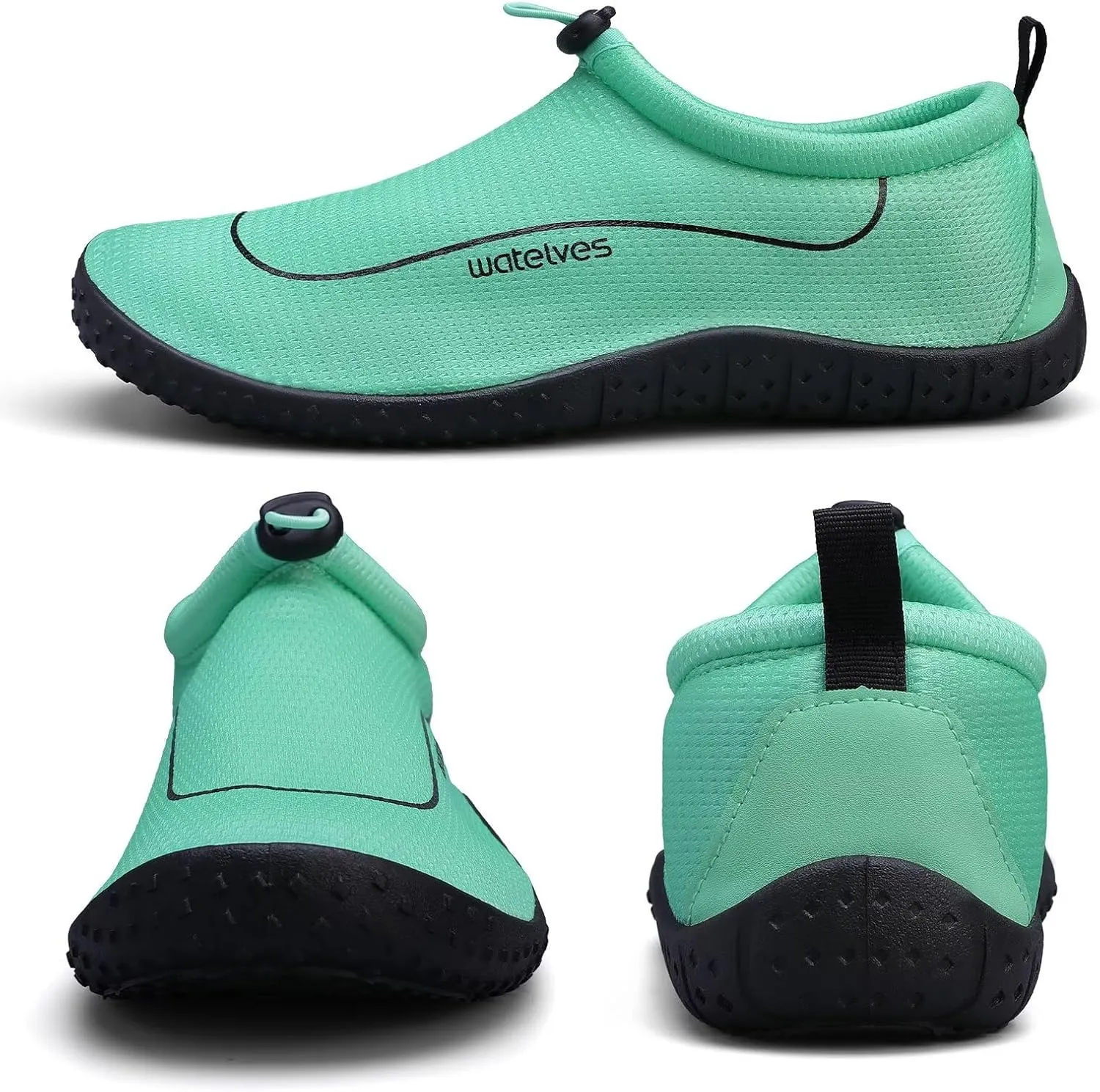 WateLves Water Shoes Womens Mens Multi-Purpose Barefoot Shoes Beach Swim Yoga Aqua Socks with Adjustable Buckle Thick Sole for Indoor Outdoor
