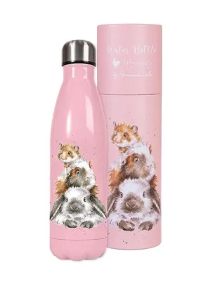 Water Bottle - WB007 - Piggy in the Middle Guinea Pig  Pink