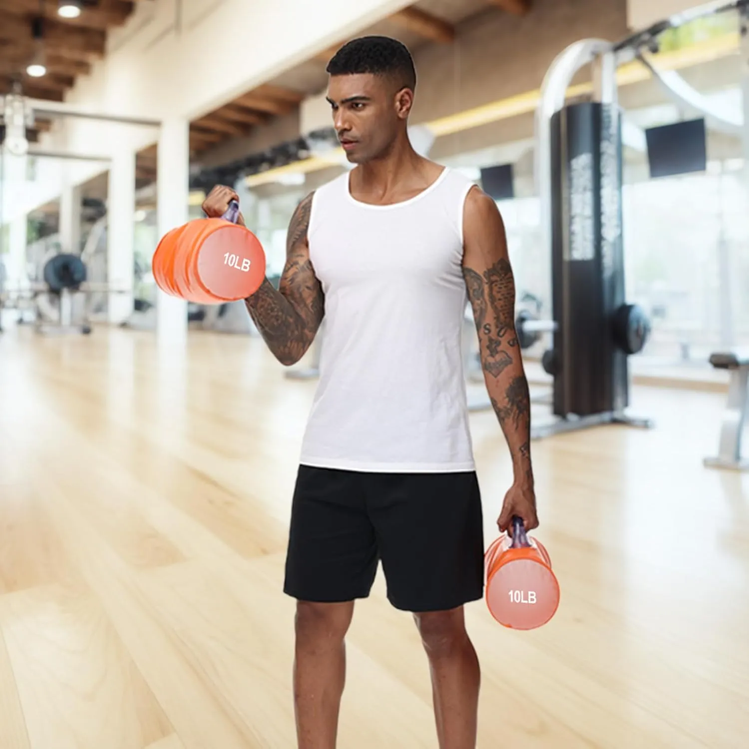 Water Dumbbells, Water Filled Training Dumbbells, Travel Weights Set, Adjustable Weights to 4-30 Lbs/Pair, Portable Gym for Strength Training, Fitness and Shaping