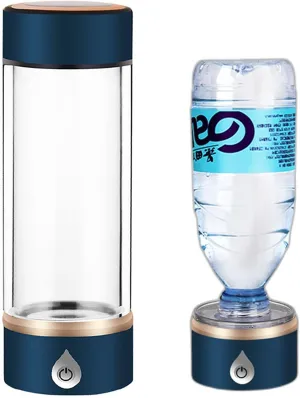 Water Purifiers, H2 Hydrogen Rich Water Bottle Portable Hydrogen Water Generator Ionizer Hydrogen Content Up to 1500 PPB USB Rechargeable with Mineral Water Bottle Adapter Alkaline Energy Cup 420ML