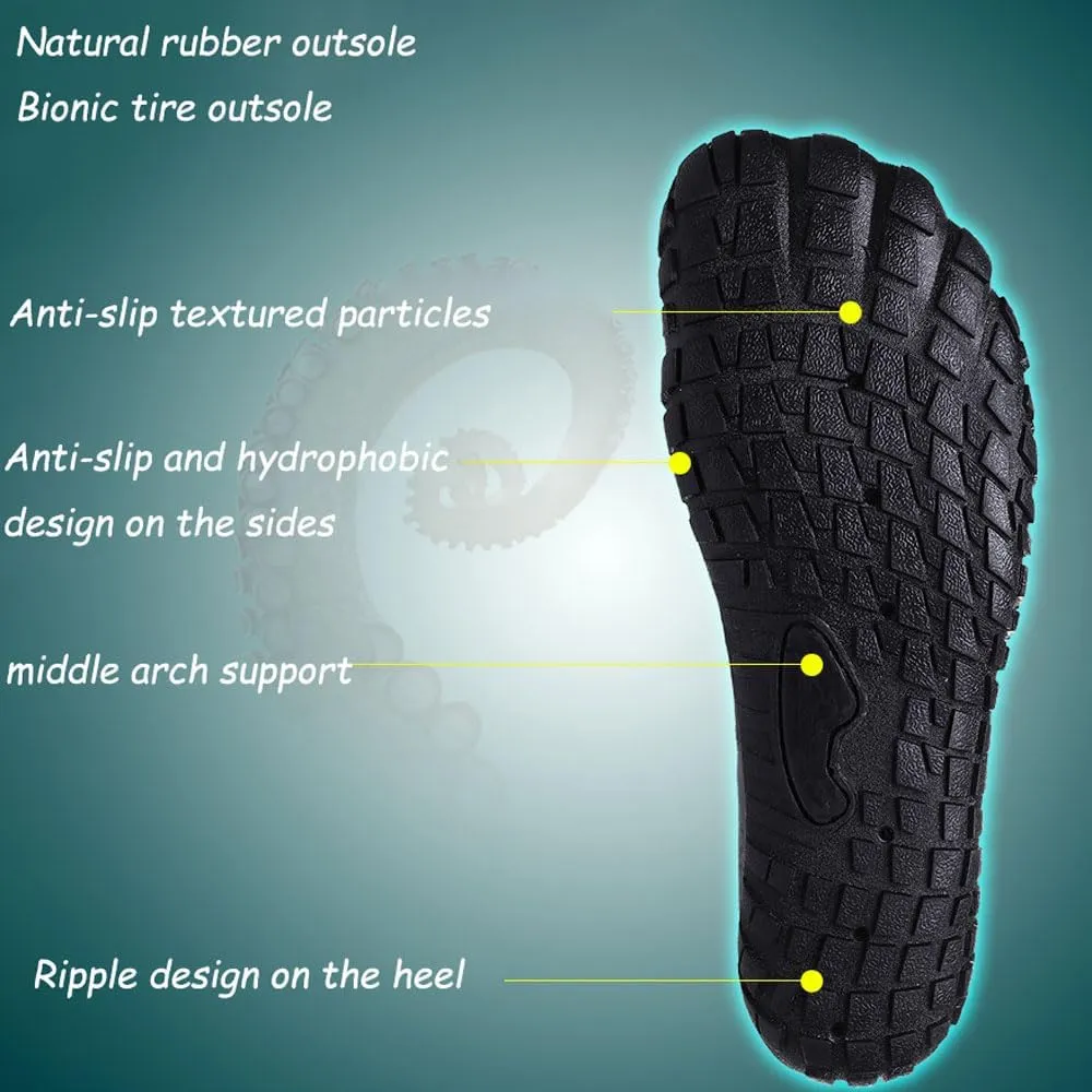 Water Shoes Men Women Adult teens Quick-Dry Aqua Sock Barefoot Fitness Shoes Lightweight Anti-slip breathable Indoor outdoor Trainers for Beach Swim River Pool Lake Hiking Kayaking Surfing,36-46 EU