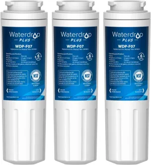 Waterdrop Plus UKF8001 NSF 401,53 Certified Refrigerator Water Filter, Reduce PFAS, Replacement for Whirlpool® Everydrop® Filter 4, EDR4RXD1, Maytag® UKF8001AXX, 3 Filters (Package May Vary)