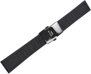 Waterproof Balck Rubber Watchband For Breitling Watch Strap Tape Wrist Bracelet with folding Clasp 22 24mm