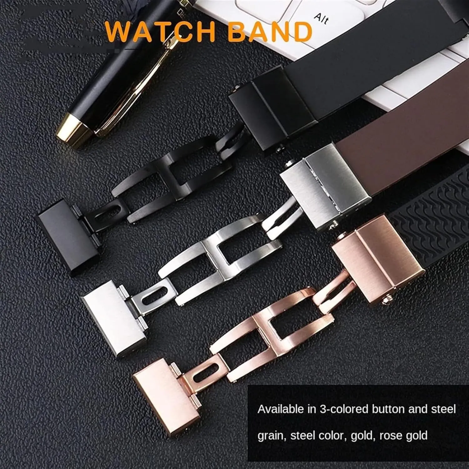 Waterproof Curved End Rubber Watch Band For Ulysse Nardin 263 DIVER strap belt watch Bracelets