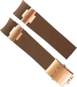 Waterproof Curved End Rubber Watch Band For Ulysse Nardin 263 DIVER strap belt watch Bracelets