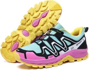 Waterproof Hiking Shoes Women Casual Lace-Up Non-Slip Lightweight Comfortable Running Tennis Fashion Sneakers for Women Walking Trekking Outdoor Shoes