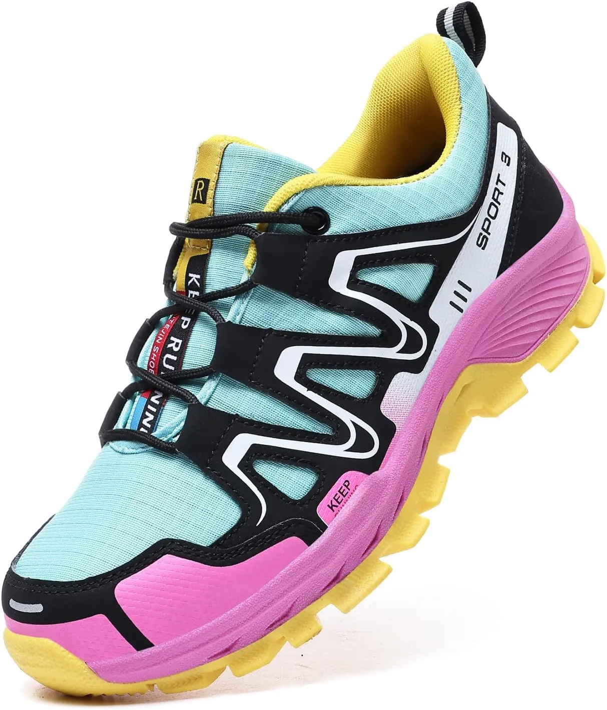 Waterproof Hiking Shoes Women Casual Lace-Up Non-Slip Lightweight Comfortable Running Tennis Fashion Sneakers for Women Walking Trekking Outdoor Shoes