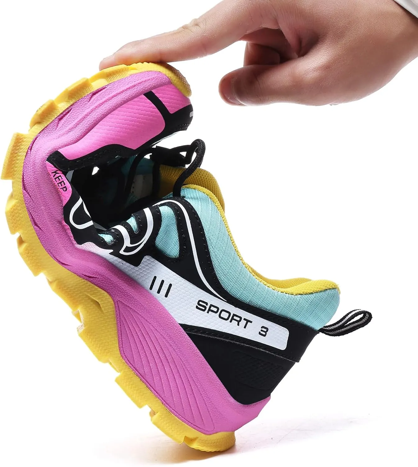 Waterproof Hiking Shoes Women Casual Lace-Up Non-Slip Lightweight Comfortable Running Tennis Fashion Sneakers for Women Walking Trekking Outdoor Shoes