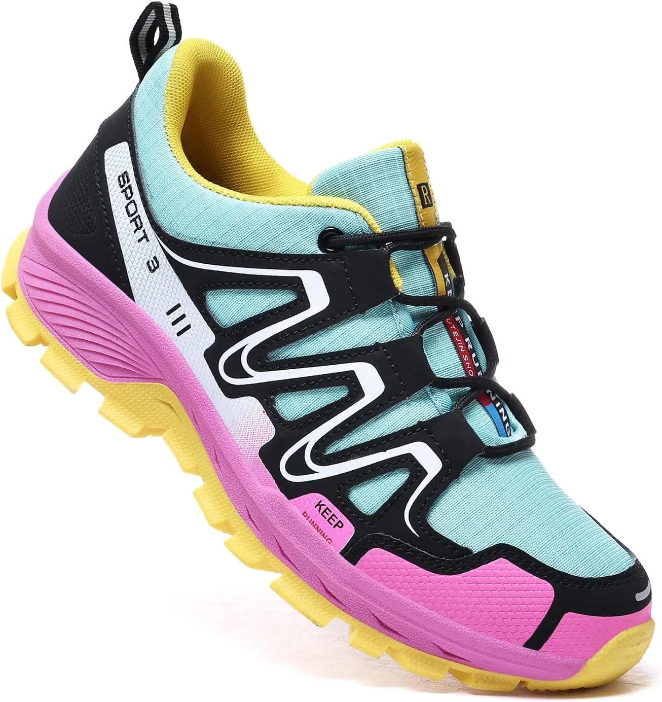 Waterproof Hiking Shoes Women Casual Lace-Up Non-Slip Lightweight Comfortable Running Tennis Fashion Sneakers for Women Walking Trekking Outdoor Shoes