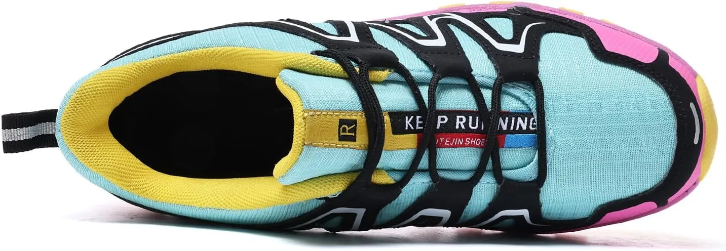 Waterproof Hiking Shoes Women Casual Lace-Up Non-Slip Lightweight Comfortable Running Tennis Fashion Sneakers for Women Walking Trekking Outdoor Shoes