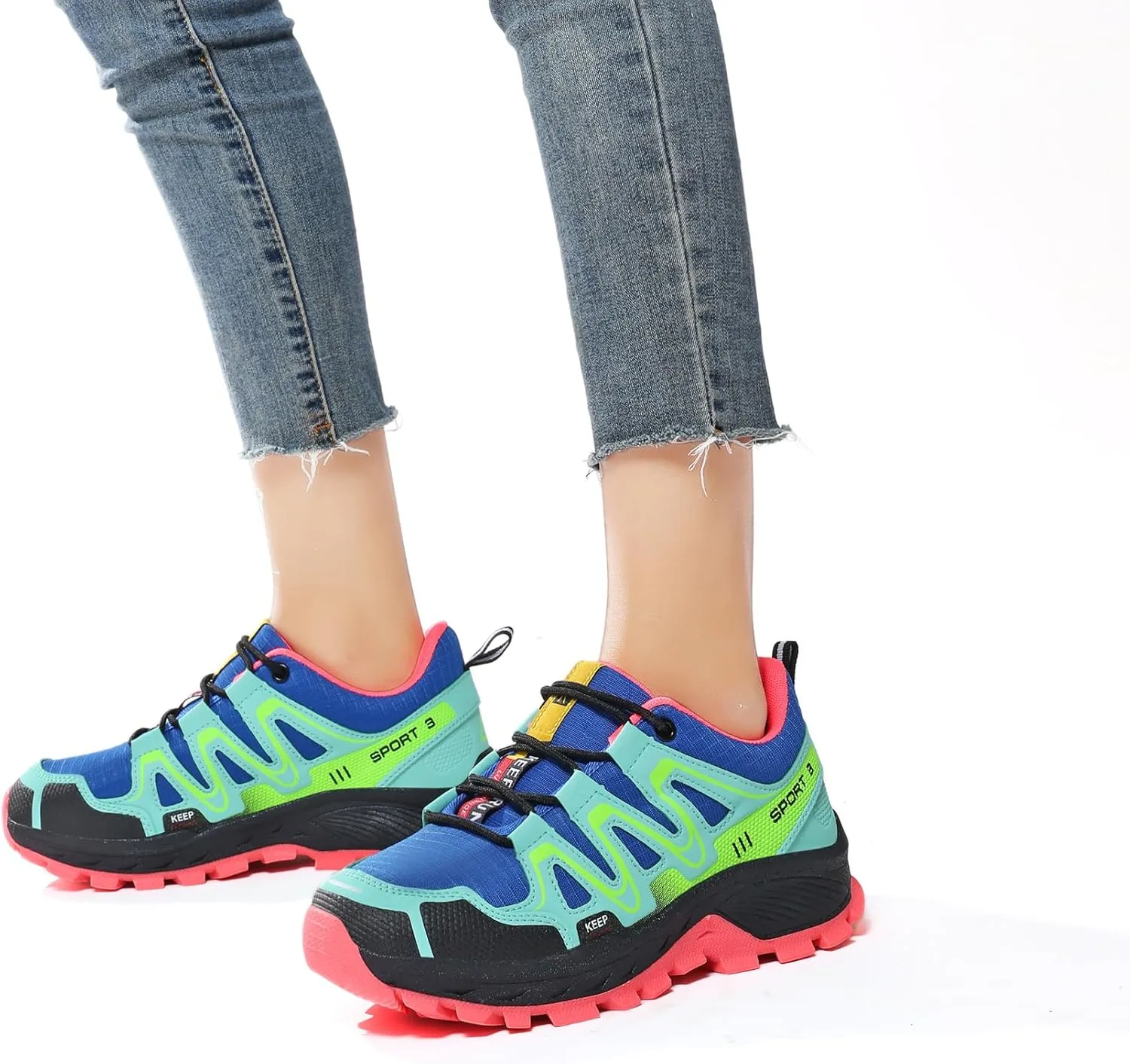 Waterproof Hiking Shoes Women Comfortable Lightweight Non-Slip Trekking Boots Fashion Walking Shoes for Women Tennis Outdoor Sneakers