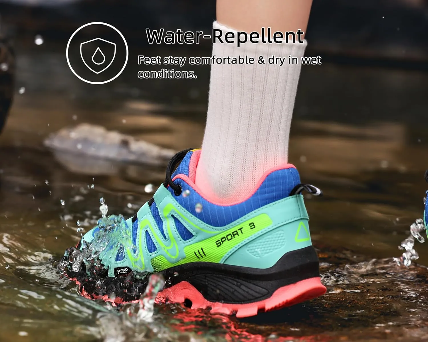 Waterproof Hiking Shoes Women Comfortable Lightweight Non-Slip Trekking Boots Fashion Walking Shoes for Women Tennis Outdoor Sneakers