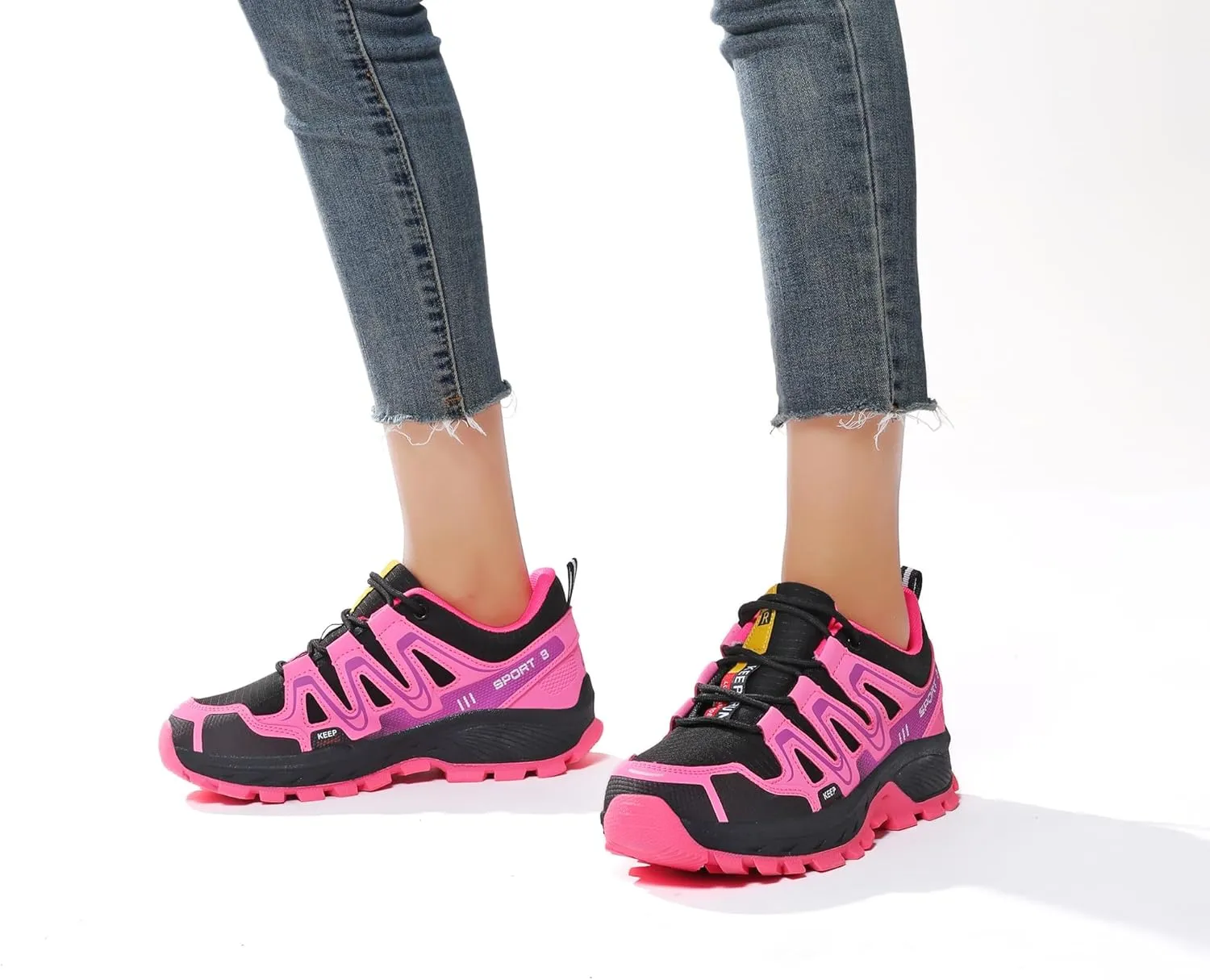 Waterproof Hiking Shoes Women Comfortable Lightweight Non-Slip Trekking Boots Fashion Walking Shoes for Women Tennis Outdoor Sneakers