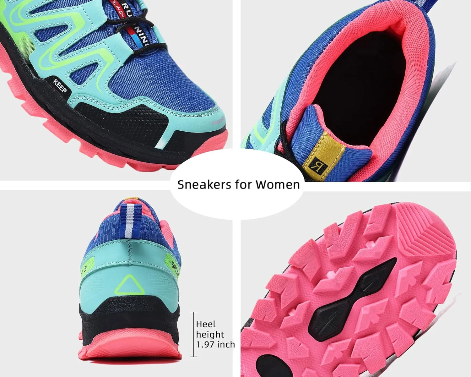 Waterproof Hiking Shoes Women Comfortable Lightweight Non-Slip Trekking Boots Fashion Walking Shoes for Women Tennis Outdoor Sneakers