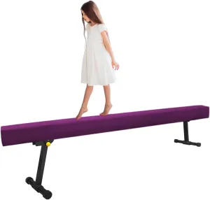 Wesky Adjustable Balance Beam,High and Low Floor Beam Gymnastics Equipment,Professional Gymnastics Beam for Kids Home Training with Foldable Legs