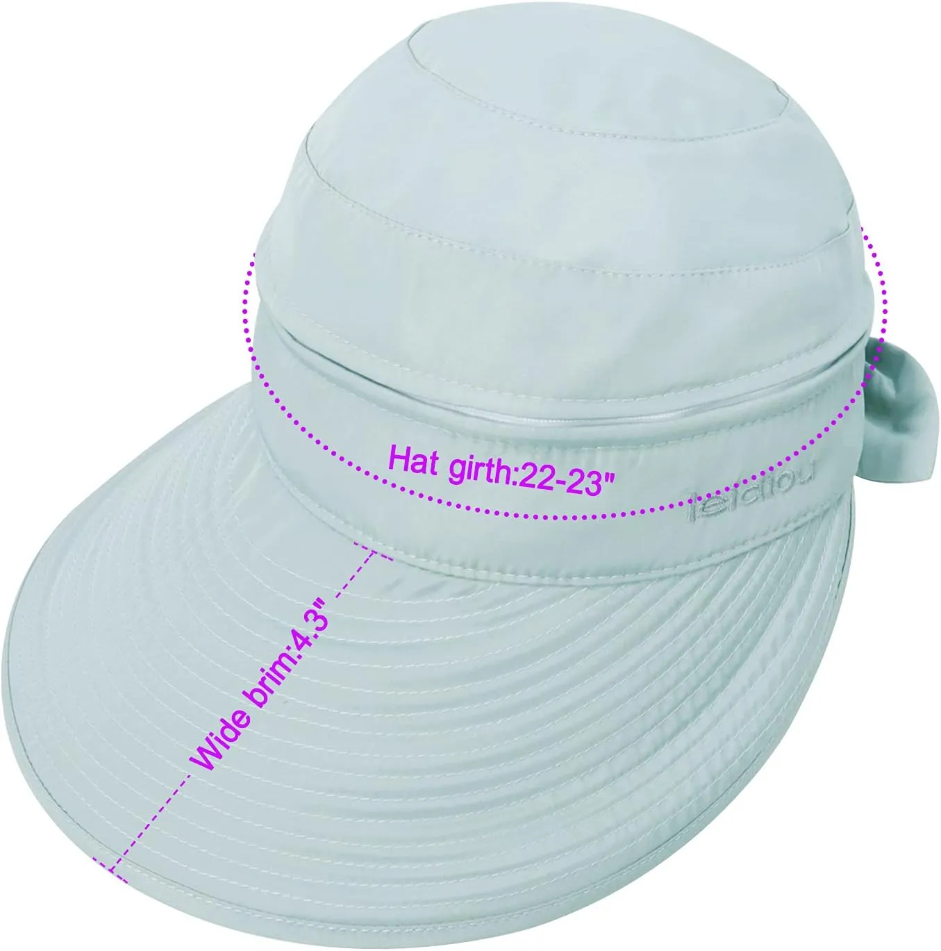 Wide Large Brim Sun Hat Summer UV Protection Thin Hat 2 in 1 Beach Sun Hat