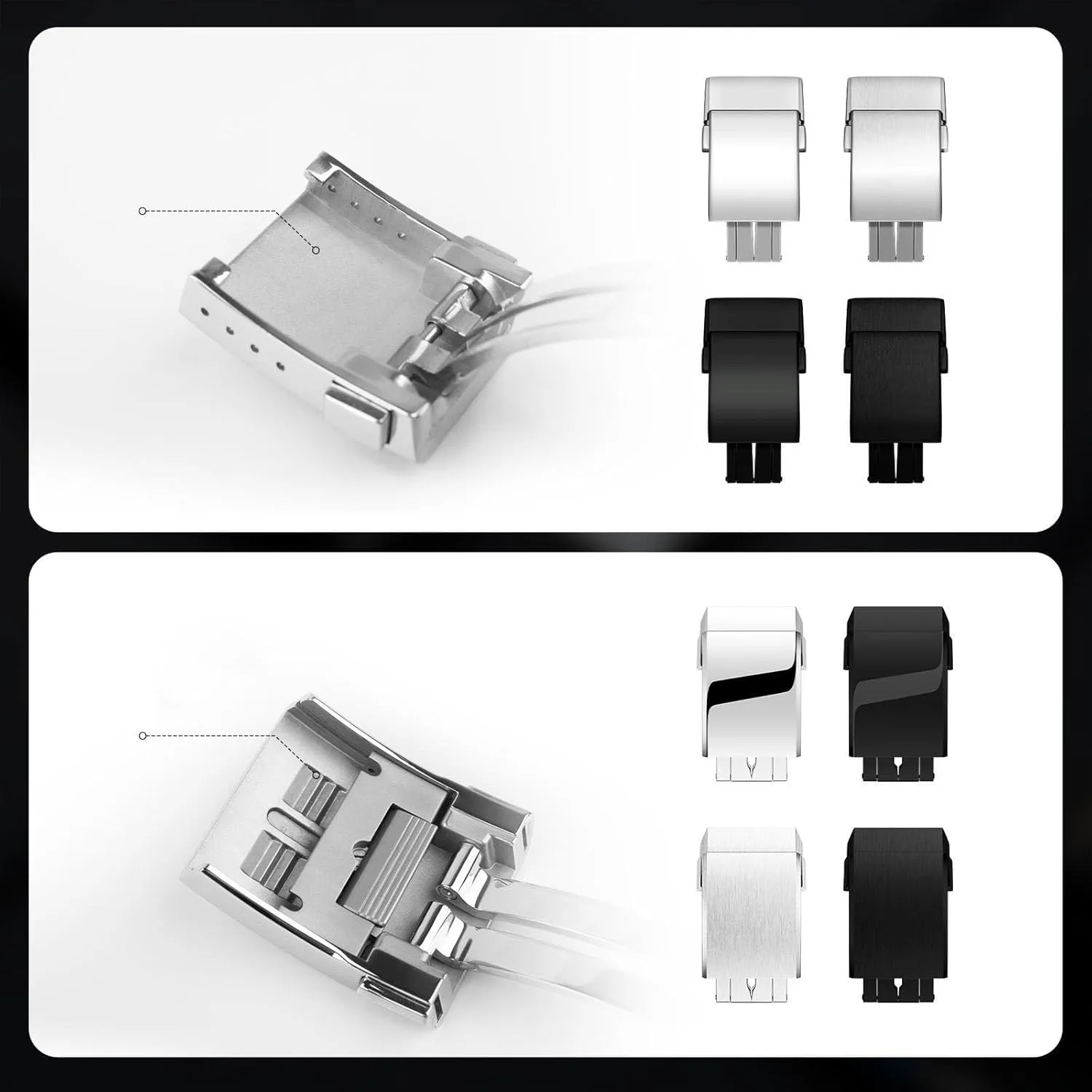 Wing Design Ear-shaped Buckle For Breitling Avenger Blackbird Seawolf Mechanical Chronograph Super Ocean