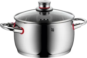 WMF cookware 脴 20 cm Approx. 4,1l Quality One Vapor Hole Glass lid Cromargan Stainless Steel Brushed Suitable for All Stove Tops Including Induction Dishwasher-Safe