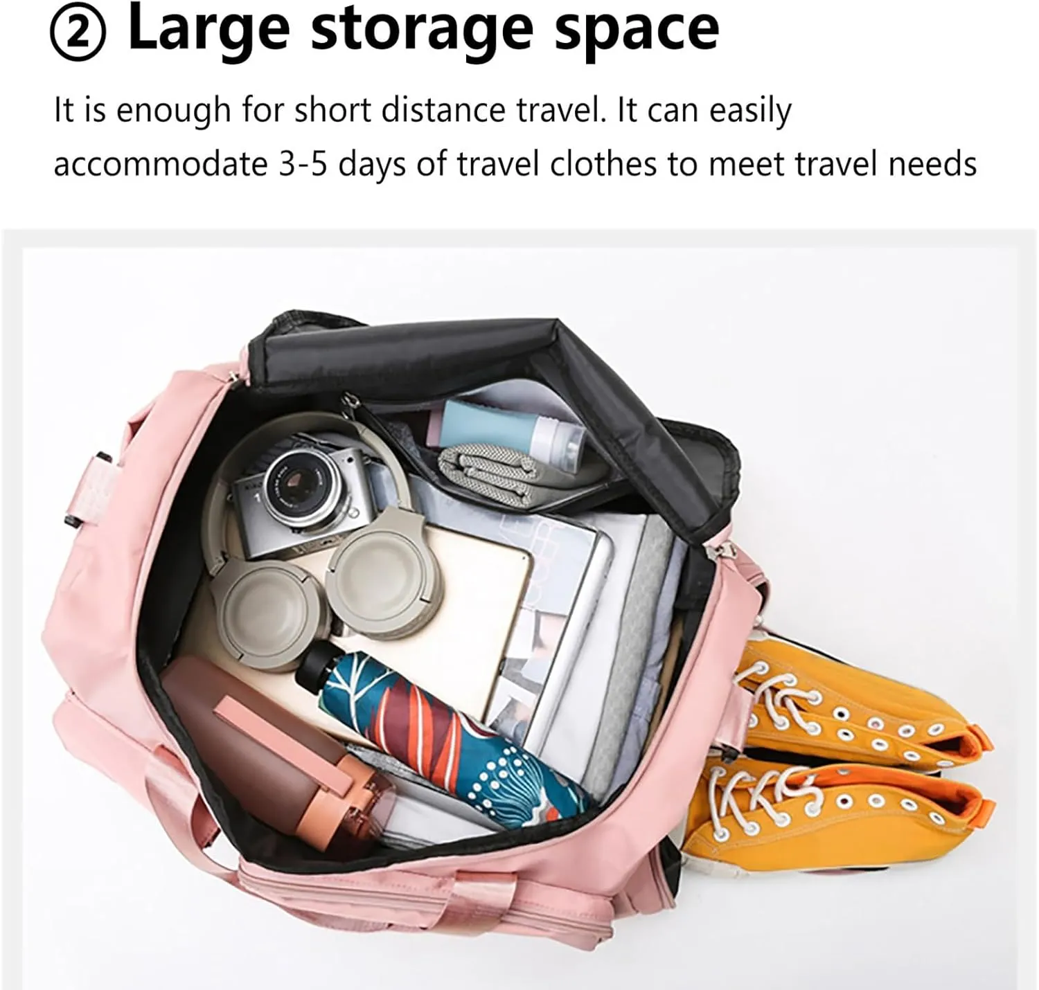 Women Gym Bag with Shoes Compartment,28L Travel Duffel Bags for Women,Weekender Bag for Yoga Travel Sports Workout