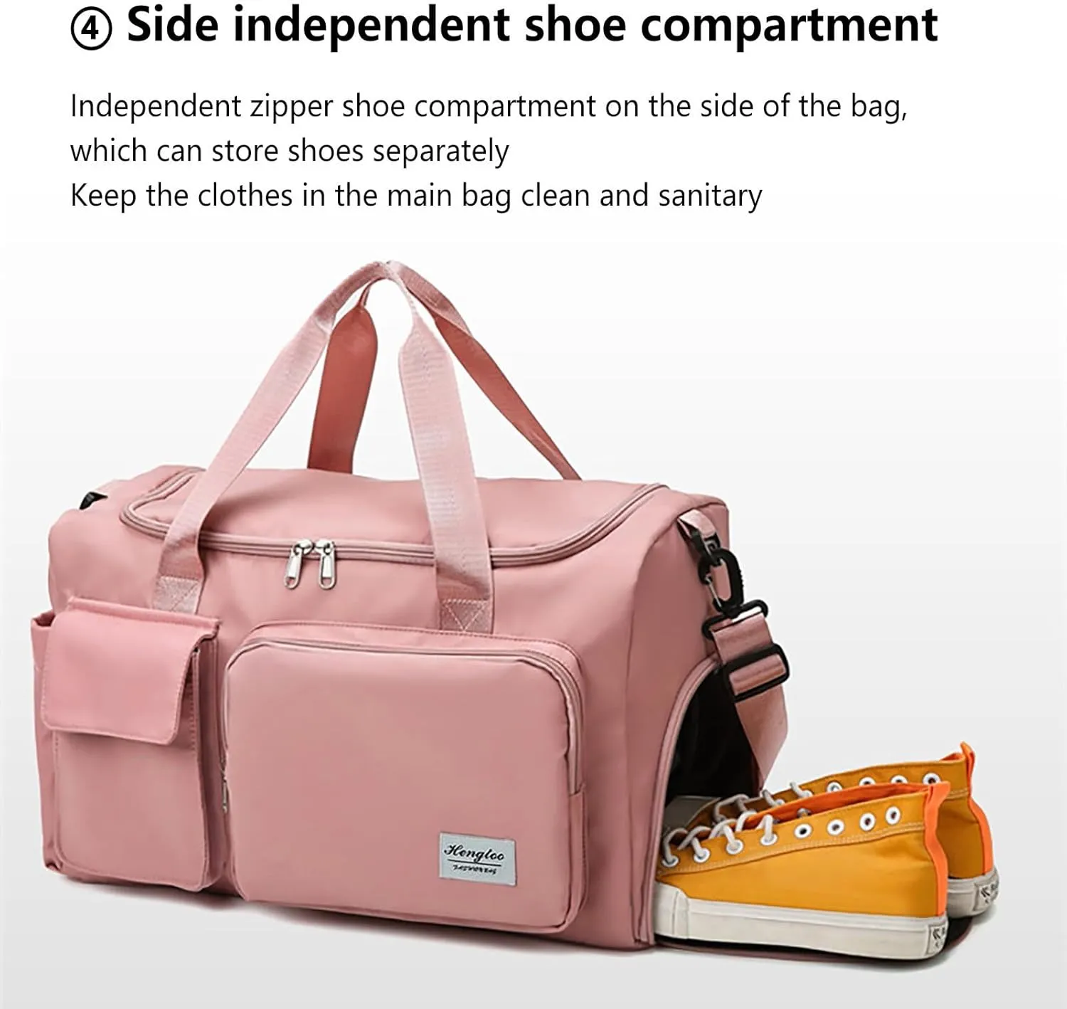 Women Gym Bag with Shoes Compartment,28L Travel Duffel Bags for Women,Weekender Bag for Yoga Travel Sports Workout
