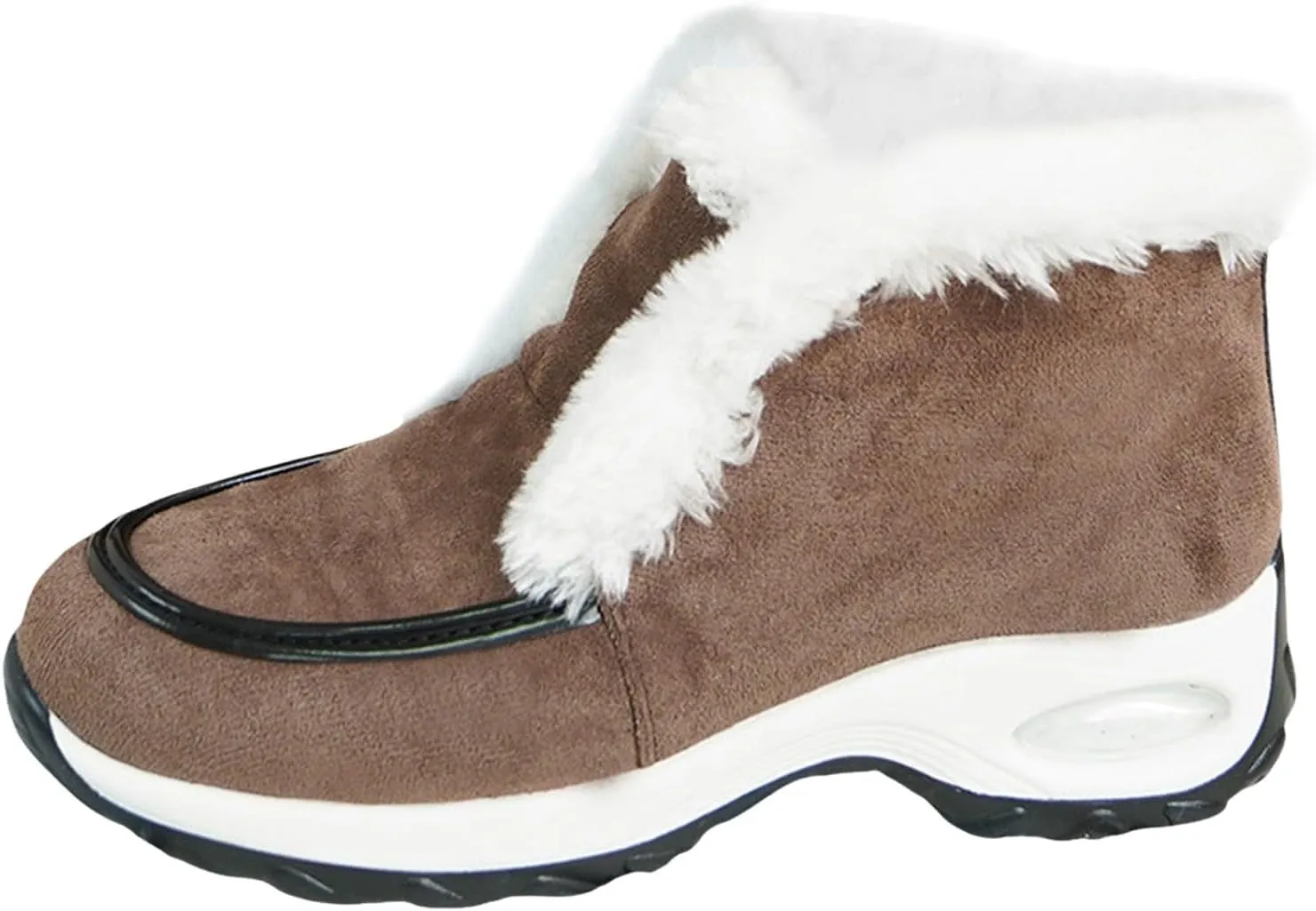 Womens Snow Boots Suede Anti-slip Winter Boots Classic Warm Fur Booties Casual Slip on Ankle Boots Comfortable Winter Shoes Trekking Shoes