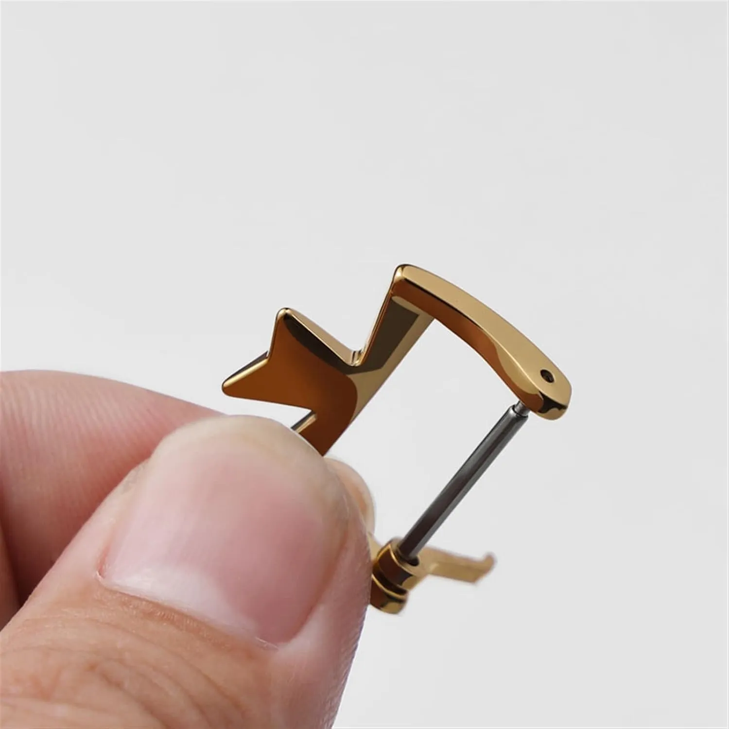 Wscebck Stainless Steel Watch Clasp for VC Vacheron Watch Strap Buckles Constantin Silvery Golden Rose Gold Metal Pin Clasp 16MM 18MM (Color : Silver, Size : 20mm)