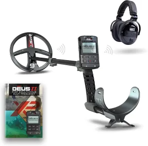XP Metal Detectors Deus II RC - 9" FMF Coil with WSAII-XL Wireless Headphones Bundle - Waterproof & multifrequency Metal Detector with Remote Control & S-Telescopic Stem (DEUS2-22FMFRCEA   WSAII-XL)