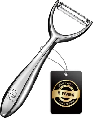 Y Shaped Vegetable Peeler - Stainless Steel Potato Peeler - Fruit and Vegetable Peelers for Kitchen - Ergonomic Non-Slip Handle - Ultra Sharp Strong Blade Carrot, Citrus Peelers - 5 Years of Warranty