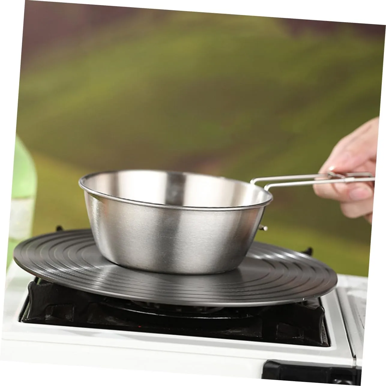 YARNOW Stainless Steel Camping Bowl Set 3pcs Collapsible Bowls with Handle Lightweight and Durable for Outdoor Meals