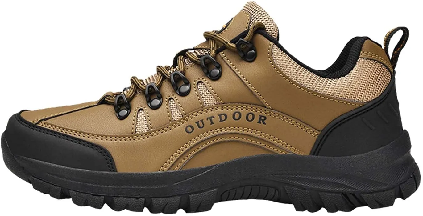 YUKTOPA Men's Waterproof Hiking Shoes Breathable Anti Slip Ankle Booties Durable Hiking Trekking Trails Shoes