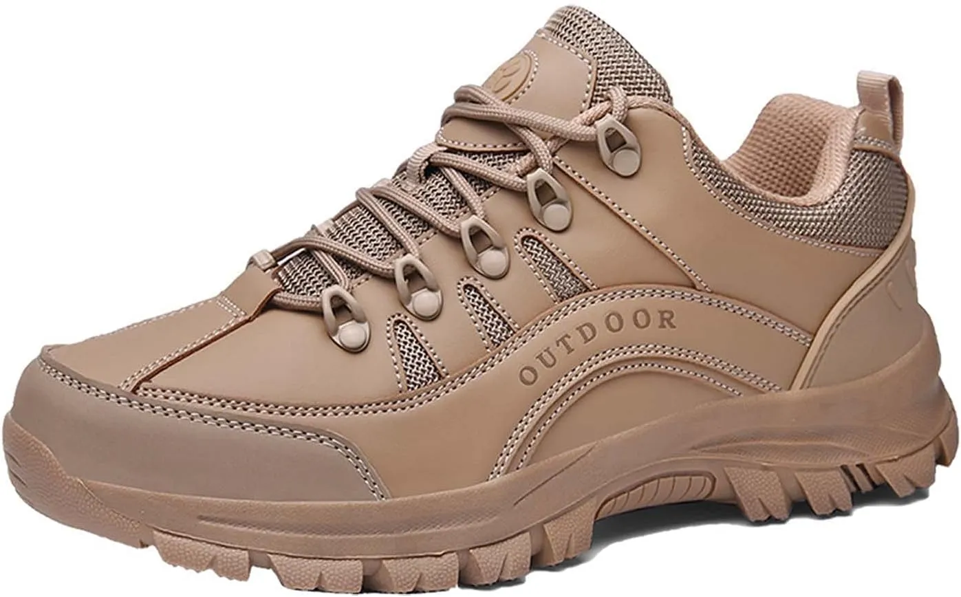 YUKTOPA Men's Waterproof Hiking Shoes Breathable Anti Slip Ankle Booties Durable Hiking Trekking Trails Shoes