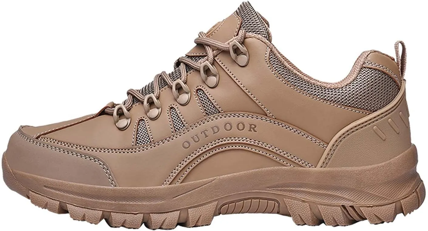 YUKTOPA Men's Waterproof Hiking Shoes Breathable Anti Slip Ankle Booties Durable Hiking Trekking Trails Shoes