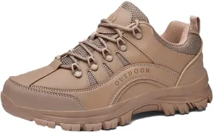 YUKTOPA Men's Waterproof Hiking Shoes Breathable Anti Slip Ankle Booties Durable Hiking Trekking Trails Shoes