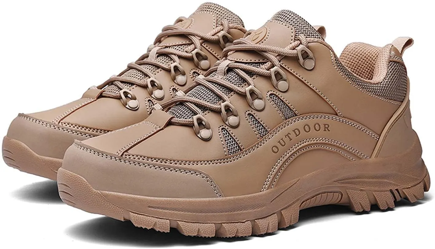 YUKTOPA Men's Waterproof Hiking Shoes Breathable Anti Slip Ankle Booties Durable Hiking Trekking Trails Shoes